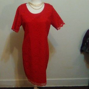 My Michelle Red Lace Dress
